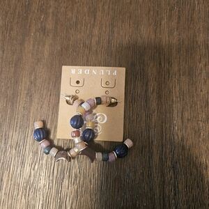 Plunder Blue and Pink Earrings Bohemian Style